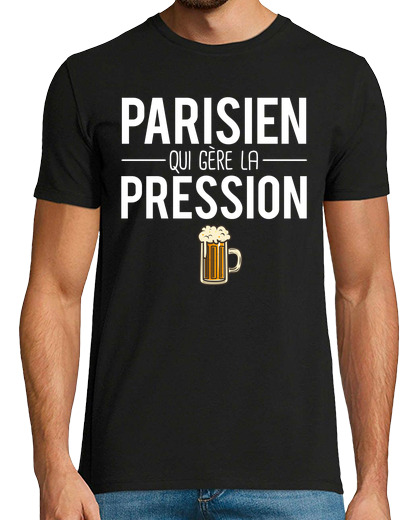 Image of Parisian fan of beer aperitif alcohol