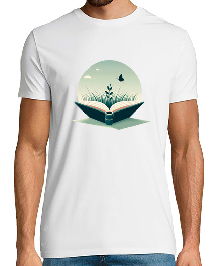 Tee Shirt Homme Manche Courte livre nature paix