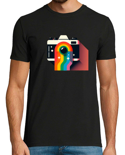 Tee Shirt Homme Manche Courte photographie arc-en-ciel