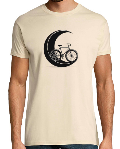 Tee Shirt Homme Manche Courte vélo croissant de lune