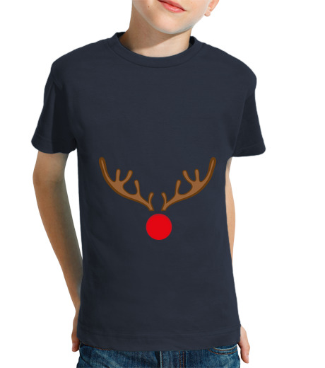 T-shirt bambino manica corta ragazzo, manica corta, blu scuro rudolf