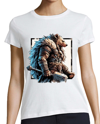 Image of Retro Bear Viking Warrior Berserker