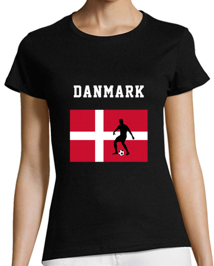 Image of Soccer Football Denmark Danish Flag