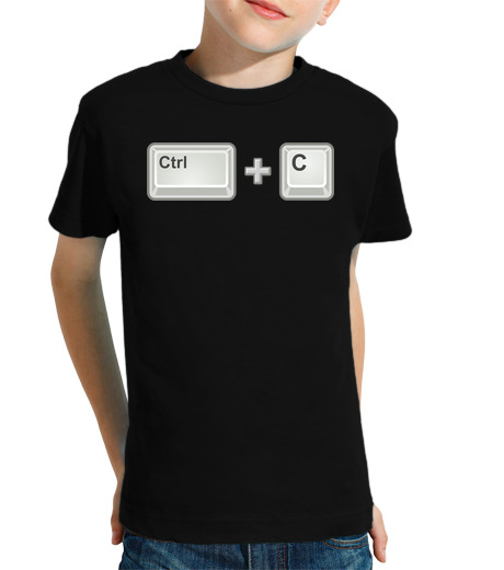 Tee Shirt Pour Enfant Manche Courte ctrl c (copie, copie)