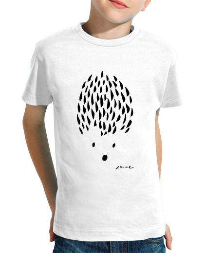 Tee Shirt Pour Enfant Manche Courte hedgehog 2 noir