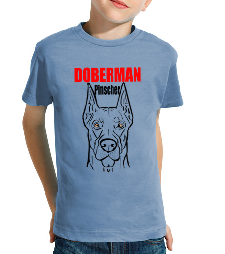 Tee Shirt Pour Enfant Manche Courte doberman