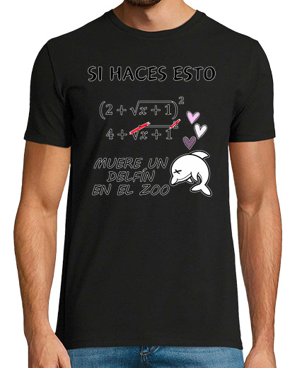 Tee Shirt Homme Manche Courte t-shirt humour mathématique dauphin - erreur mathématique