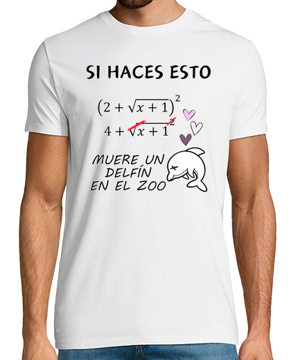 Tee Shirt Homme Manche Courte t-shirt humour mathématique dauphin - erreur mathématique