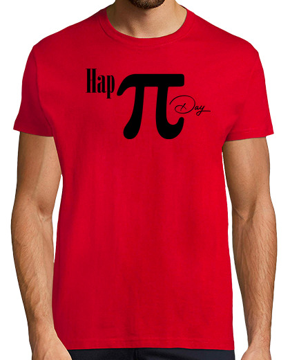 Tee Shirt Homme Manche Courte t-shirt homme happy day numéro pi humour mathématiques