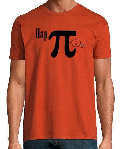 Tee Shirt Homme Manche Courte t-shirt homme happy day numéro pi humour mathématiques