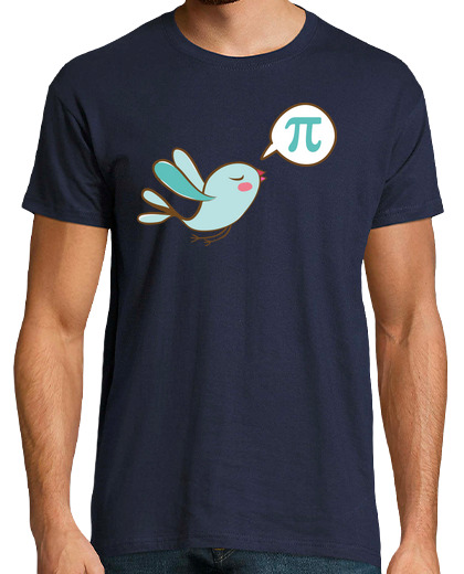 Tee Shirt Homme Manche Courte t-shirt homme oiseau numéro pi humour mathématiques