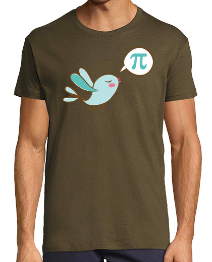 Tee Shirt Homme Manche Courte t-shirt homme oiseau numéro pi humour mathématiques