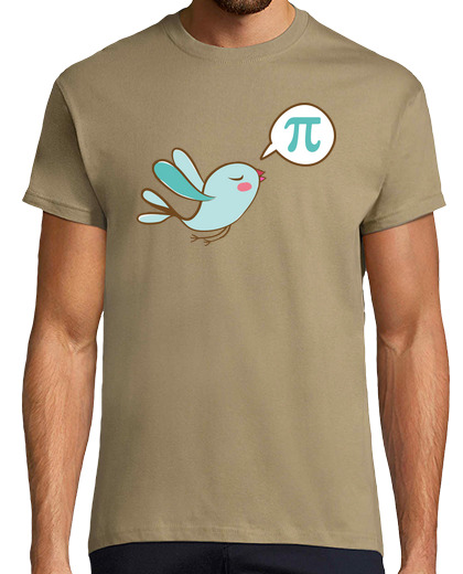 Tee Shirt Homme Manche Courte t-shirt homme oiseau numéro pi humour mathématiques