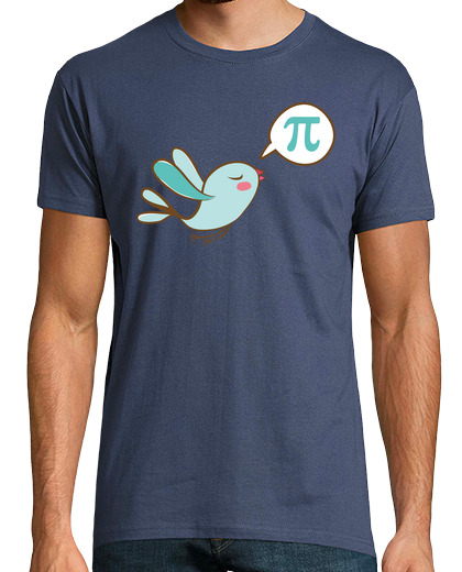 Tee Shirt Homme Manche Courte t-shirt homme oiseau numéro pi humour mathématiques