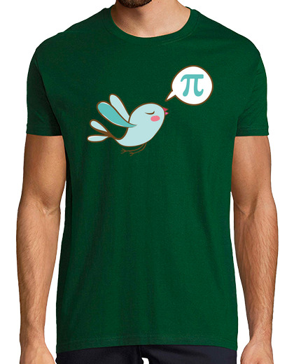 Tee Shirt Homme Manche Courte t-shirt homme oiseau numéro pi humour mathématiques