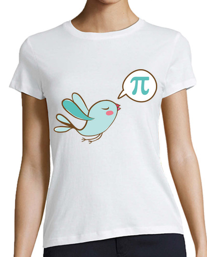 Tee Shirt Femme Classique Manches Courtes t-shirt femme oiseau numéro pi humour mathématiques