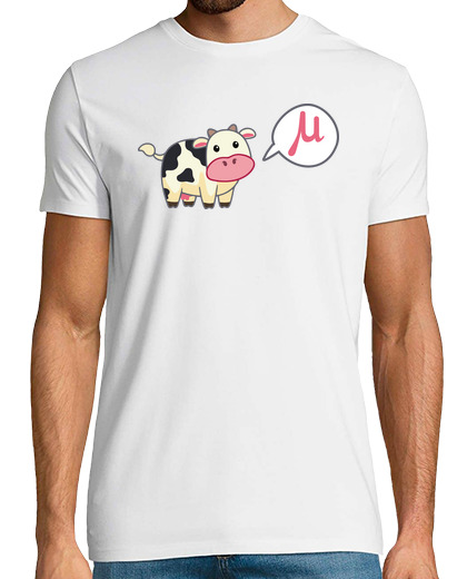 Tee Shirt Homme Manche Courte t-shirt homme vache mu lettre grecque humour mathématiques