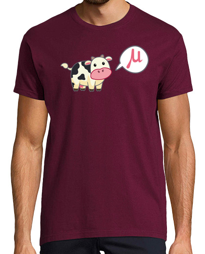 Tee Shirt Homme Manche Courte t-shirt homme vache mu lettre grecque humour mathématiques