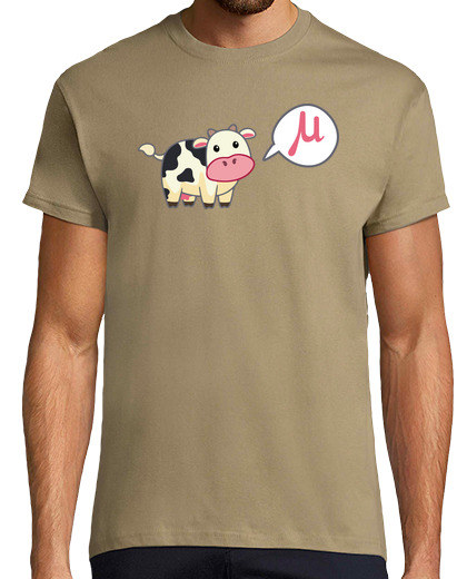 Tee Shirt Homme Manche Courte t-shirt homme vache mu lettre grecque humour mathématiques