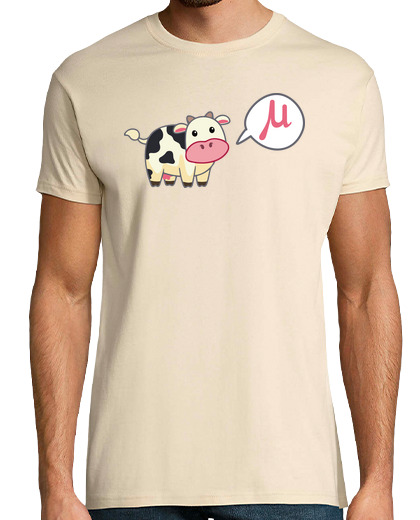 Tee Shirt Homme Manche Courte t-shirt homme vache mu lettre grecque humour mathématiques