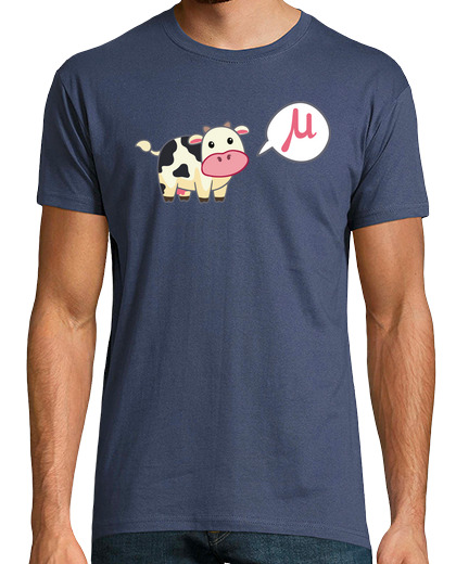 Tee Shirt Homme Manche Courte t-shirt homme vache mu lettre grecque humour mathématiques