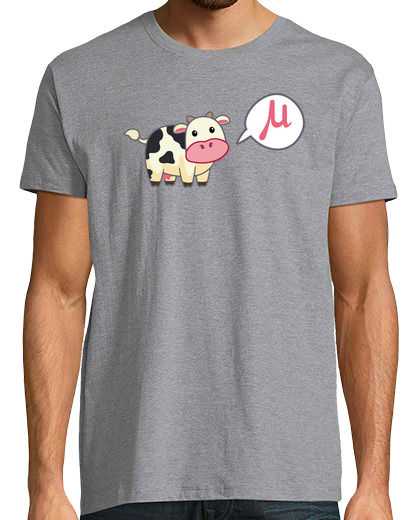 Tee Shirt Homme Manche Courte t-shirt homme vache mu lettre grecque humour mathématiques