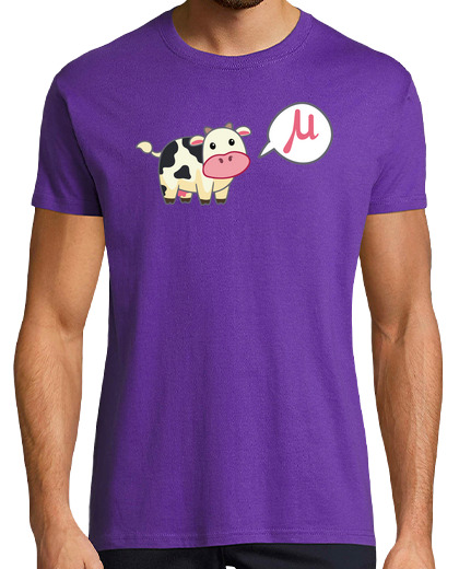 Tee Shirt Homme Manche Courte t-shirt homme vache mu lettre grecque humour mathématiques