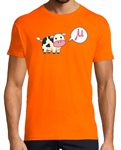 Tee Shirt Homme Manche Courte t-shirt homme vache mu lettre grecque humour mathématiques