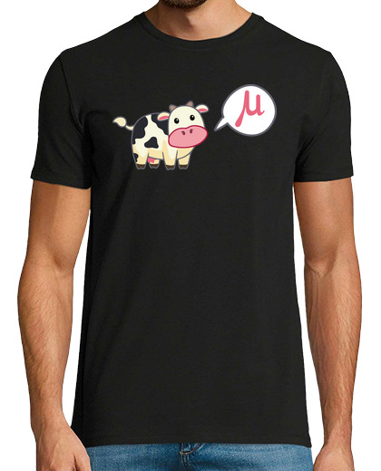 Tee Shirt Homme Manche Courte t-shirt homme vache mu lettre grecque humour mathématiques