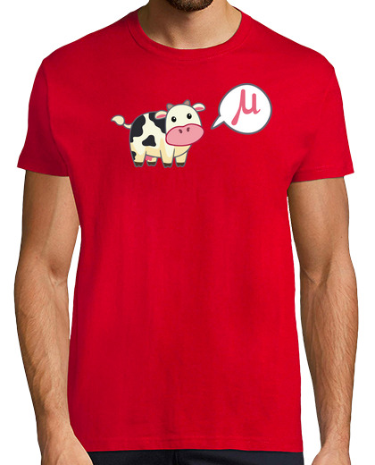 Tee Shirt Homme Manche Courte t-shirt homme vache mu lettre grecque humour mathématiques