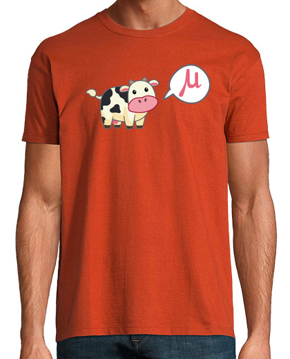 Tee Shirt Homme Manche Courte t-shirt homme vache mu lettre grecque humour mathématiques