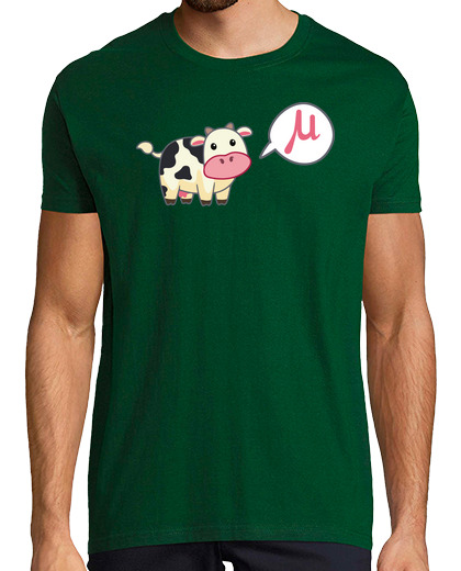 Tee Shirt Homme Manche Courte t-shirt homme vache mu lettre grecque humour mathématiques