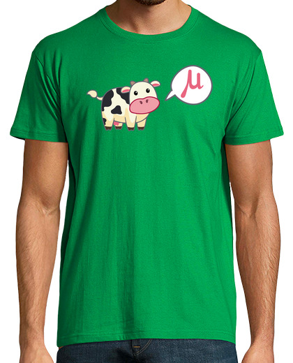 Tee Shirt Homme Manche Courte t-shirt homme vache mu lettre grecque humour mathématiques