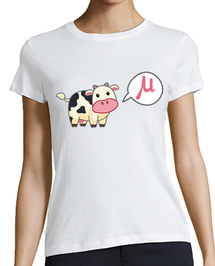 Tee Shirt Femme Classique Manches Courtes t-shirt femme vache mu lettre grecque humour mathématiques