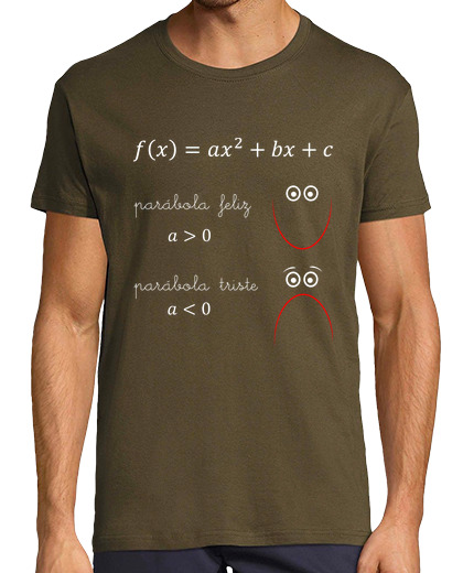 Tee Shirt Homme Manche Courte tee shirt parabole fonction humour mathématiques