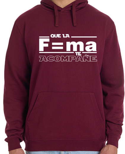 Image of men's sweatshirt star wars strength accompanies humor physics