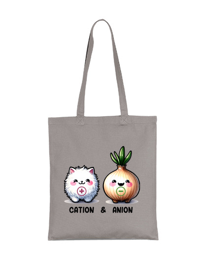 Image of chemistry cation anion humor fun funny student bag reader diary tote chemist laboratory