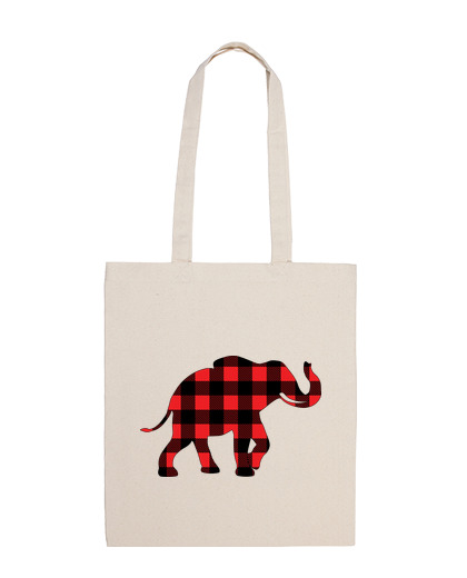Image of elephant red tiles cowboy style student bag diary e-reader tote to personalize