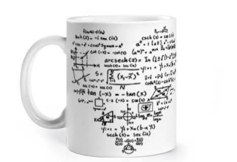 Image of mathematics teacher heart to personalize cup coffee tea best faculties