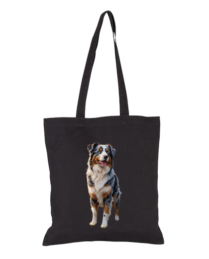 Image of tricolor australian shepherd dog dogs student bag diary e-reader tote
