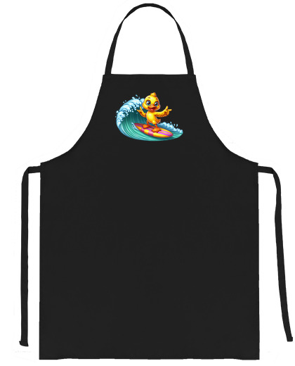 Image of yellow duckling surfing drawing duck kitchen seller waiter bartender duck
