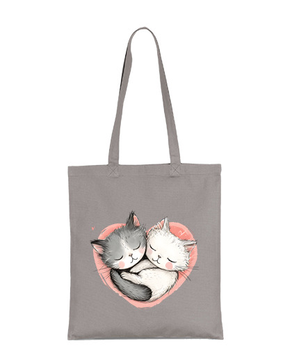 Image of kittens in a heart cute cats student bag roommate diary tote
