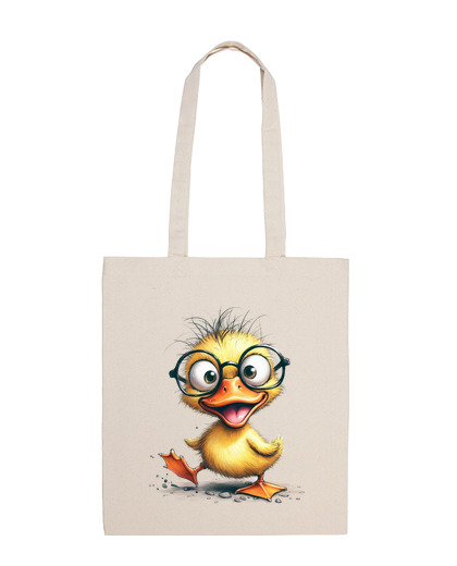 Image of gum yellow duck humor student bag diary tote