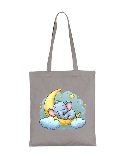 Image of baby elephant who sleeps on the moon student bag diary e-reader tote