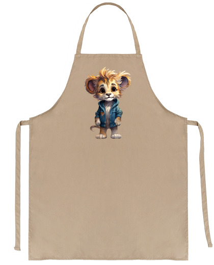 Image of child lion in denim jacket s kid kitchen idea best recipe craft workshop
