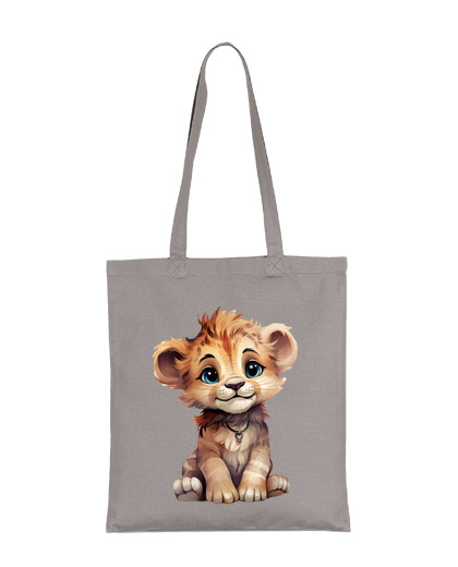 Image of lion baby small young lion cub jungle student bag diary tote