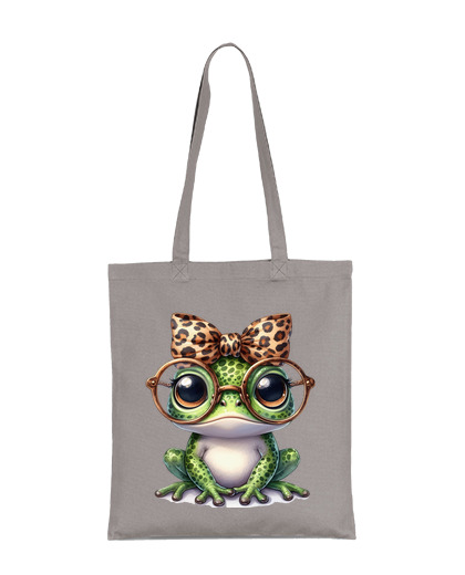 Image of green frog flirtatious party bag student, diary reading light shopping tote