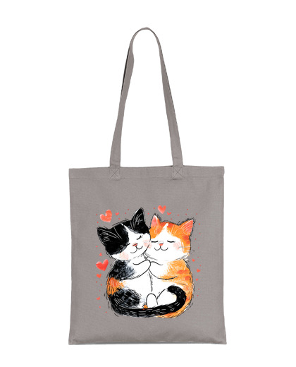 Image of red black cat entwined cats kittens bag student internship agenda tote