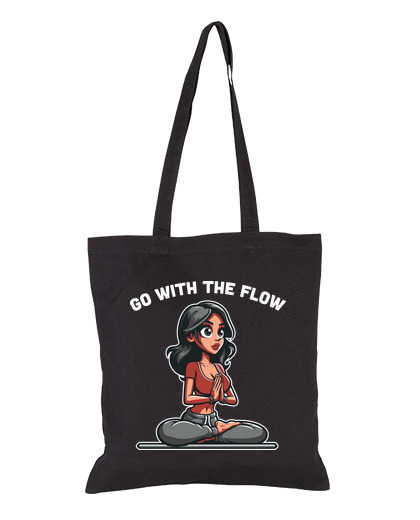 Image of tshirt yoga woman girl meditation student bag diary e-reader relaxation tote
