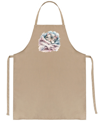 Image of kitten sleeping in wool blanket to personalize kitchen best recipe saleswoman waitress crafts